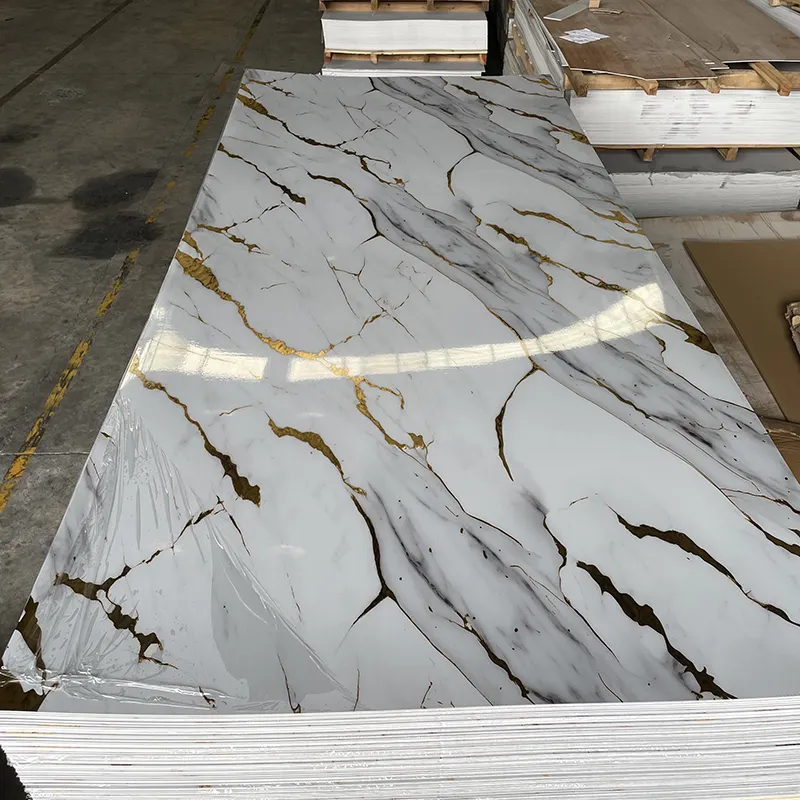 2025 New UV Board PVC Wall Panel Luxury Marble Sheet Suitable for Engineering Installation